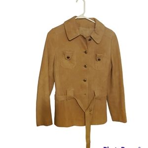 Vintage 1960s Suede Jacket with Belt